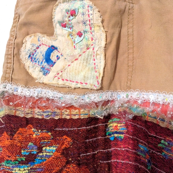 OOAK Bloomers Crop Handmade Festival Boho Hippie Cottage Core Pants - Picture 5 of 7
